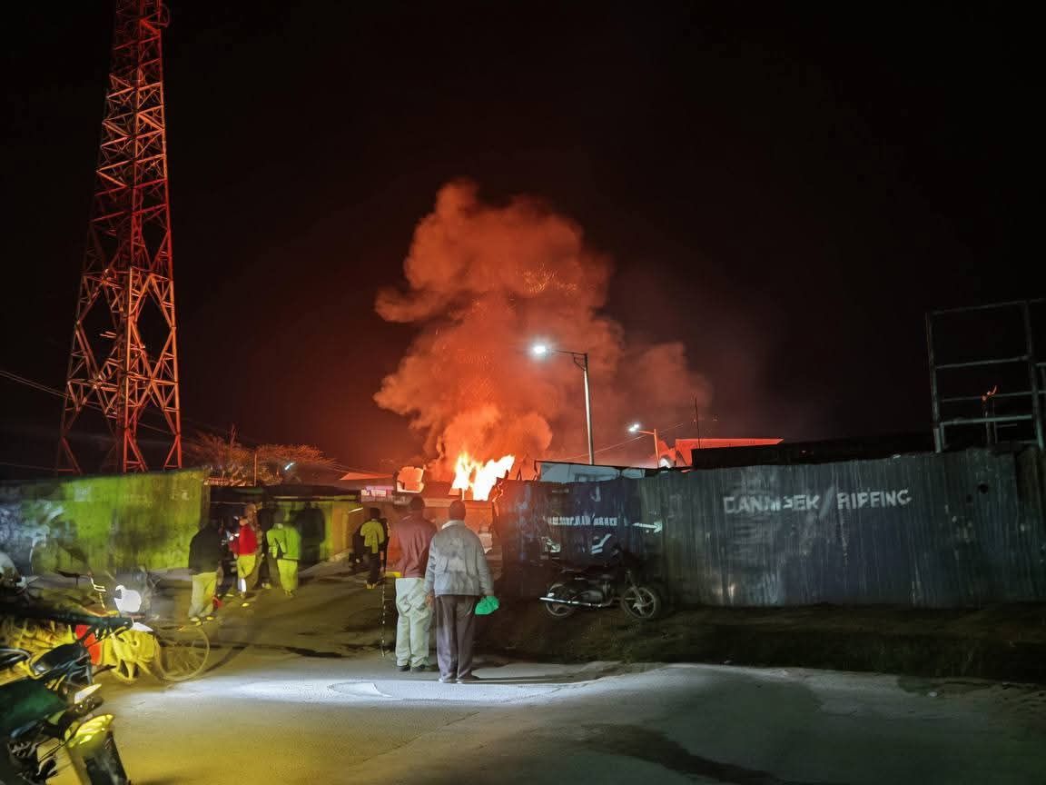 Njoro traders suffer Sh 1.2 million loss after night fire guts business premises